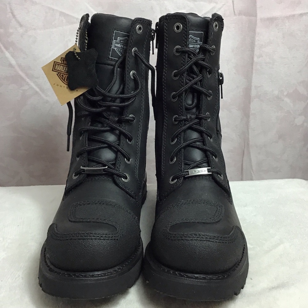 Harley-Davidson Men's Rugged Black Leather Boots - Picture 2 of 5